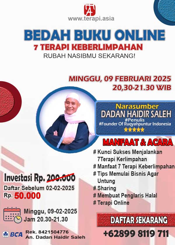 Bedah Buku Online: 7 Terapi Keberlimpahan Bulan Februari 2025
