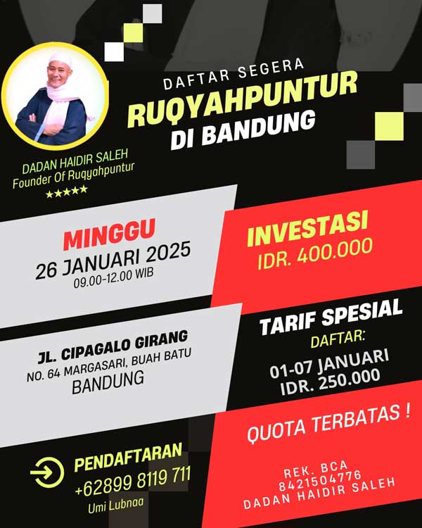 Acara Ruqyahpuntur Bandung Bulan Januari 2025
